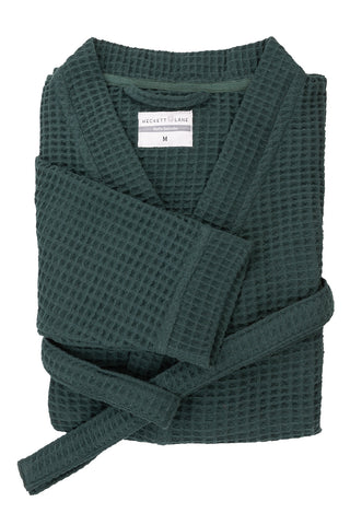 Heckettlane Badjas Wafel Army Green 65% Gerecycled Katoen 35% Andere Vezels