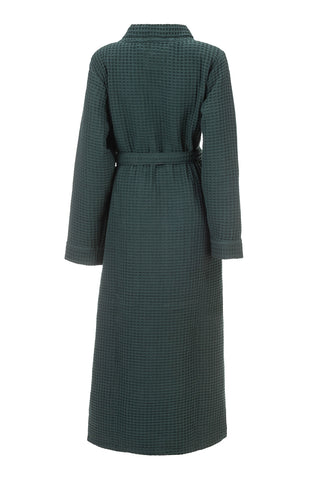 Heckettlane Badjas Wafel Army Green 65% Gerecycled Katoen 35% Andere Vezels