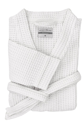 Heckettlane Badjas Wafel Super White 65% Gerecycled Katoen 35% Andere Vezels