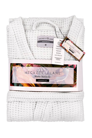 Heckettlane Badjas Wafel Super White 65% Gerecycled Katoen 35% Andere Vezels