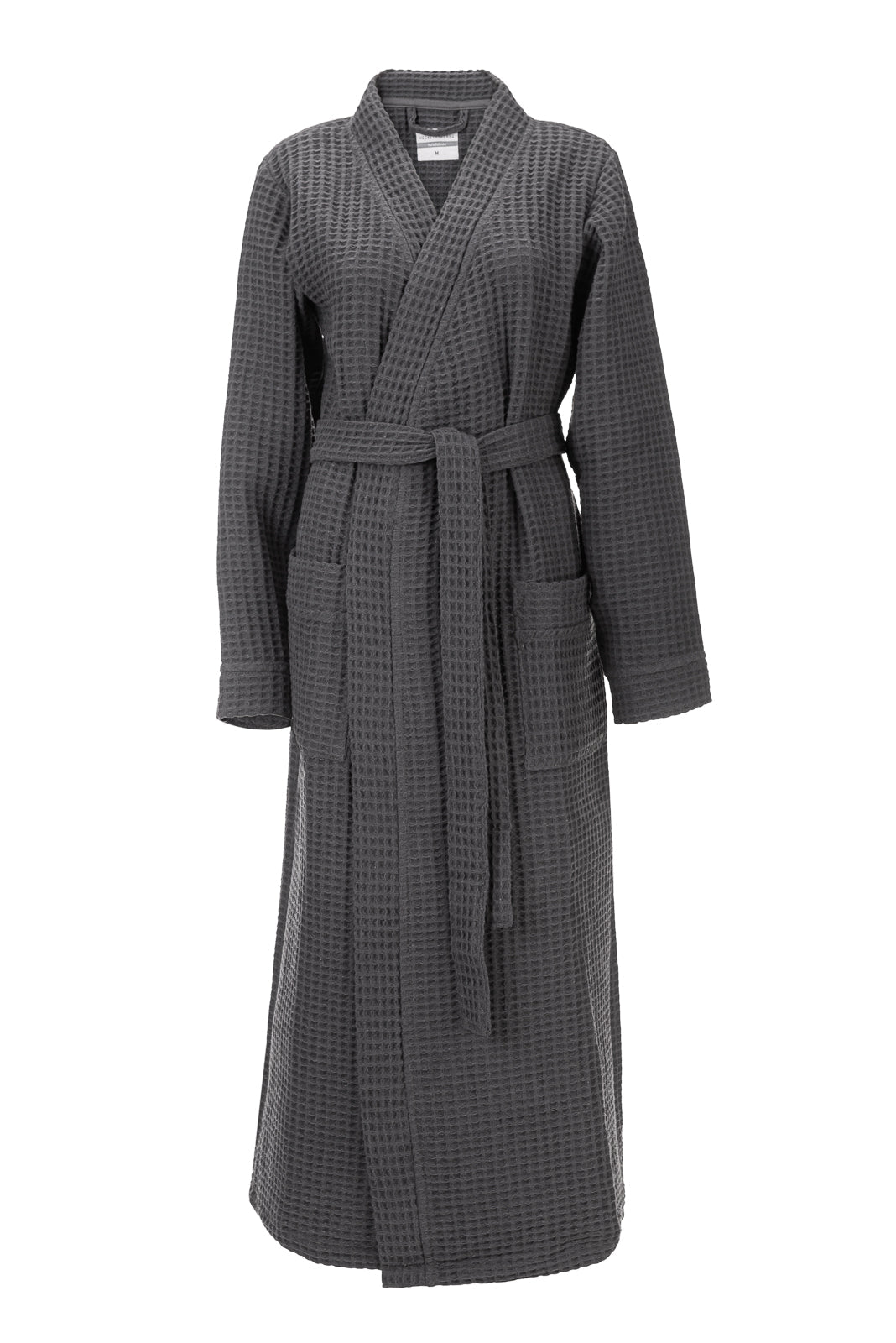 Heckettlane Badjas Wafel Steel Grey 65% Gerecycled Katoen 35% Andere Vezels