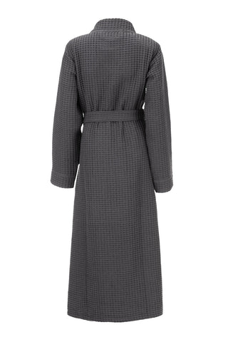 Heckettlane Badjas Wafel Steel Grey 65% Gerecycled Katoen 35% Andere Vezels