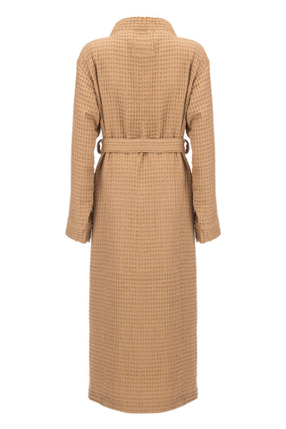 Heckettlane Badjas Wafel Pale Khaki 65% Gerecycled Katoen 35% Andere Vezels