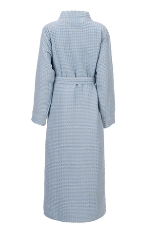 Heckettlane Badjas Wafel Ice Blue 65% Gerecycled Katoen 35% Andere Vezels