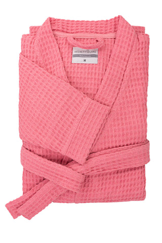 Heckettlane Badjas Wafel Baby Pink 65% Gerecycled Katoen 35% Andere Vezels
