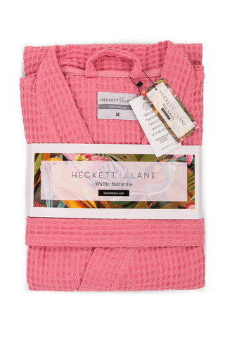 Heckettlane Badjas Wafel Baby Pink 65% Gerecycled Katoen 35% Andere Vezels