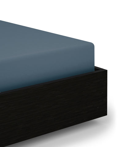 Heckettlane Hoeslaken Elementi Maritime Blue - 100% Katoen-Satijn