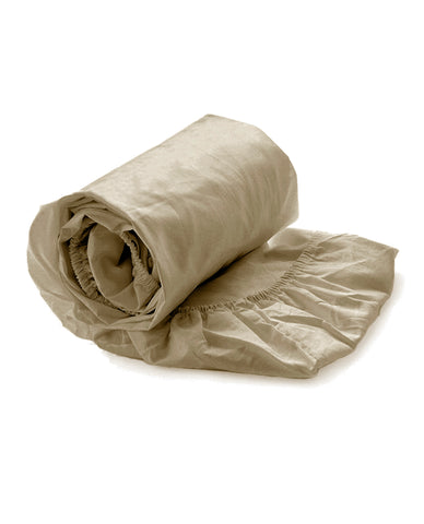 Heckettlane Hoeslaken Elementi Mojave Sand - 100% Katoen-Satijn