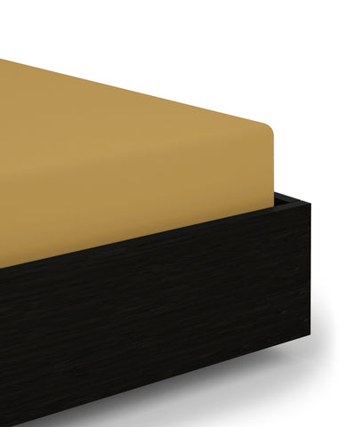 Heckettlane Hoeslaken Elementi Amber Gold - 100% Katoen-Satijn