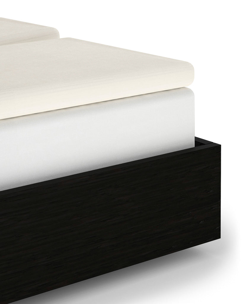 Heckettlane Split-Topper Hoeslaken Elementi Off-White - 100% Katoen-Satijn