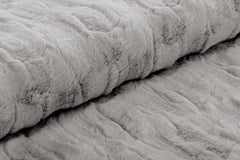 Plaid Delphi Lava Grey - Polyester Fake Fur