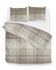 Dekbedovertrek Marley Rock Taupe - 100% Katoen-Flanel