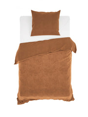 Dekbedovertrek Velluto Cognac Brown - 100% Katoen