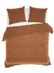 Dekbedovertrek Velluto Cognac Brown - 100% Katoen