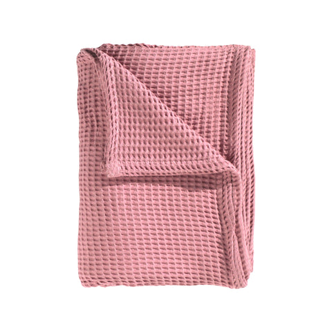 Heckettlane Sprei Wafel Baby Pink - 65% Gerecycled Katoen 35% Andere Vezels