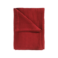 Sprei Wafel Fire Red - Gerecycled Katoen