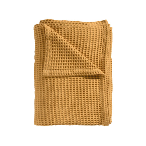 Heckettlane Sprei Wafel Golden Yellow - 65% Gerecycled Katoen 35% Andere Vezels
