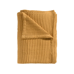 Sprei Wafel Golden Yellow - Gerecycled Katoen