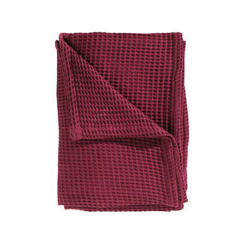 Heckettlane Sprei Wafel Marron Red - 65% Gerecycled Katoen 35% Andere Vezels