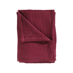 Sprei Wafel Marron Red - Gerecycled Katoen