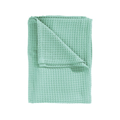 Sprei Wafel Sea Green - Gerecycled Katoen